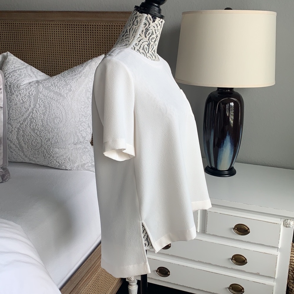 Madewell White Short Sleeve Pocket Tee - Picture 2 of 10